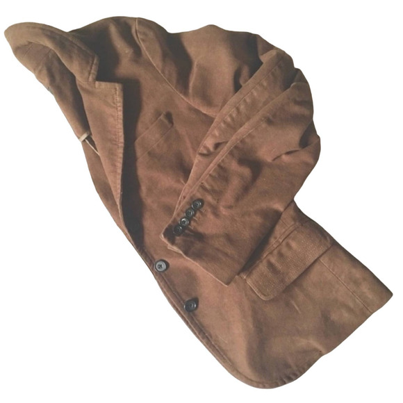 J CREW Chocolate Olive Brown Button Down Felt Riding Jacket Blazer S Houndstooth - Picture 7 of 7